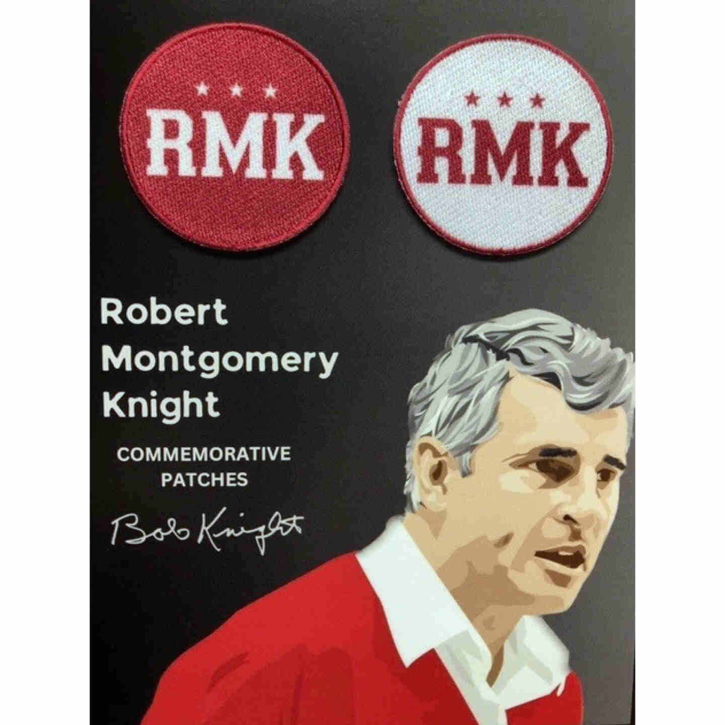 Bob Knight "RMK" Commemorative Patches - Set of 2 Image 1