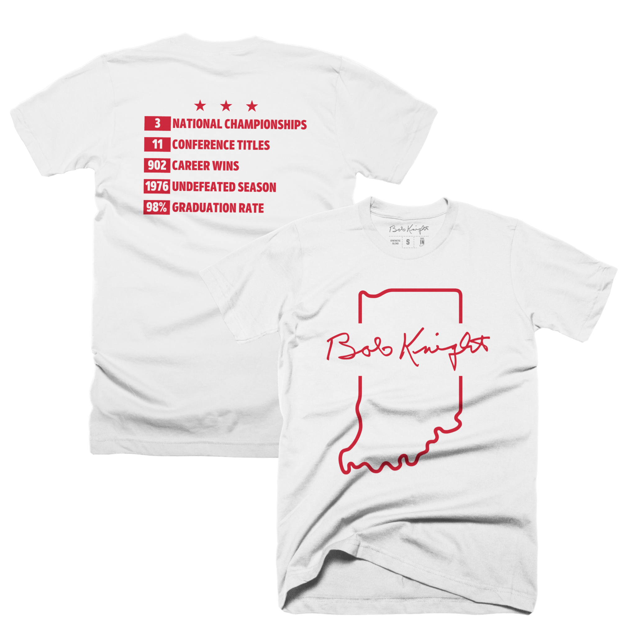 Bob Knight Legacy White Tee (Unisex) Image 4