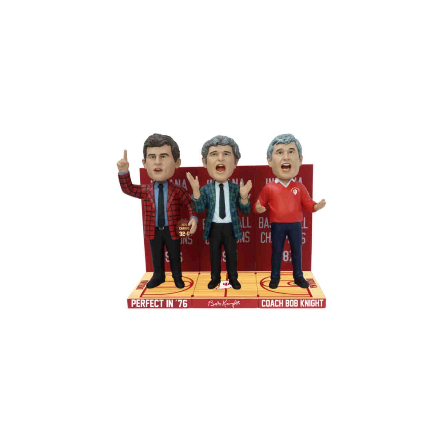 Bob Knight Indiana Hoosiers Championship Bobbleheads - Set of 3 (PRESALE) Image 1