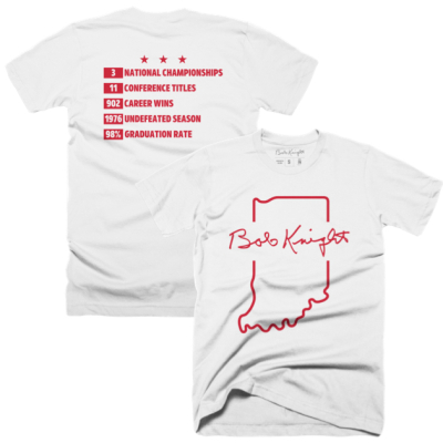 Bob Knight Legacy White Tee Bob Knight Legacy White Tee
