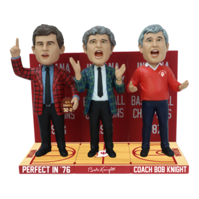 Bob Knight Indiana Hoosiers Championship Bobbleheads - Set of 3 (PRESALE) Bob Knight Indiana Hoosiers Championship Bobbleheads - Set of 3 (PRESALE)